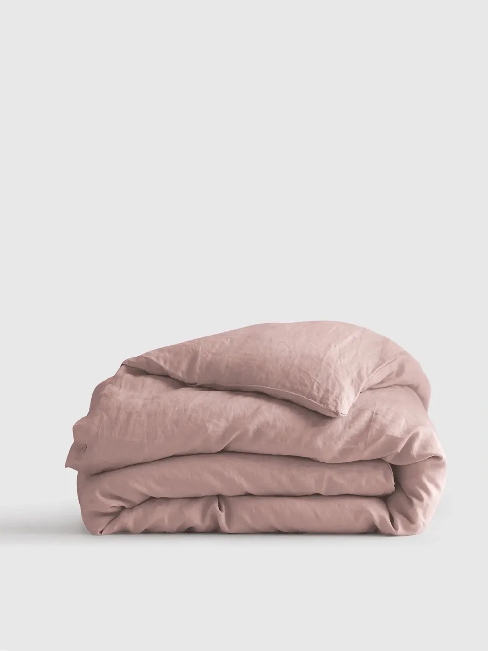 Quince European Linen Duvet Cover King Cal King Dusty Mauve